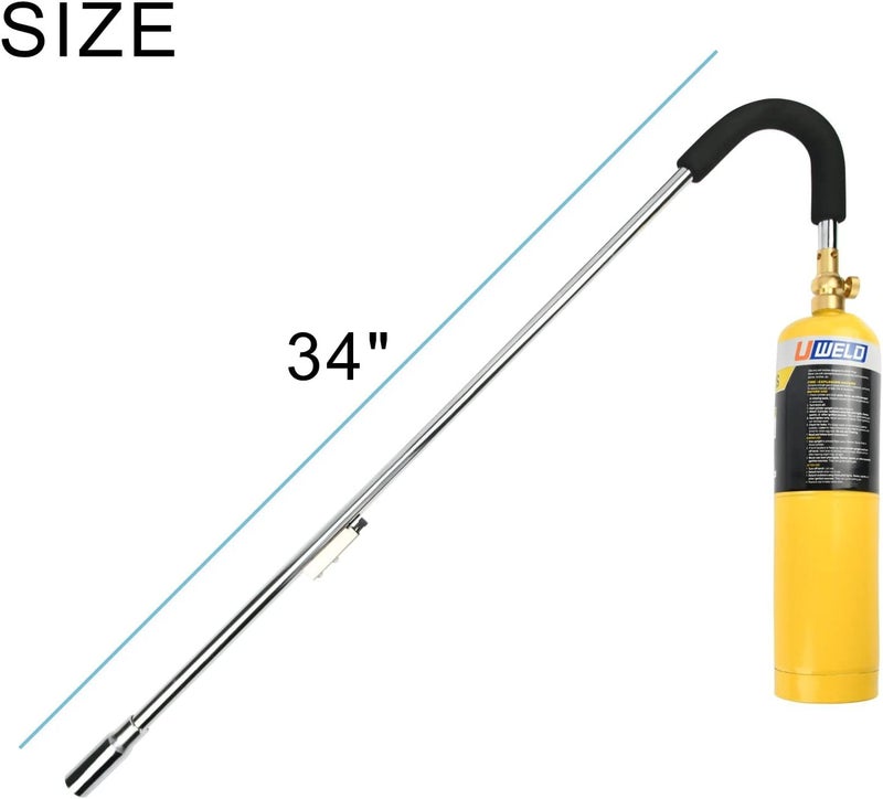 Campfire Propane Torch Weed Burner Propane Weed Torch with Turbo Trigger Push Button Igniter,Garden Torch for Weeds for Roof Asphalt,Ice Snow,Road Marking,Charcoal - Image 3